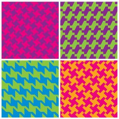 Neon Houndstooth Patterns N2