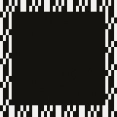 Black paper with white frame geometric pattern N2
