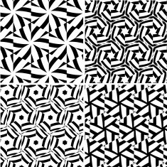 set of abstract black and white stripe pattern background
