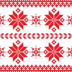 Dark nordic knitted seamless pattern