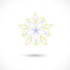 abstract color floral pattern icon N2