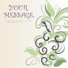 Grapes symbol - abstract vector watercolor illustration