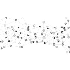 Molecule structure gray background for communication vector illustration N2