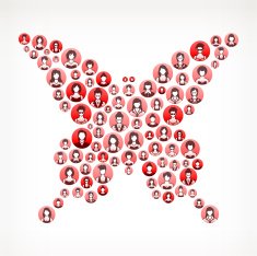 Butterfly Women Faces Girl Power Pattern