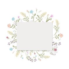 Spring floral frame for your design