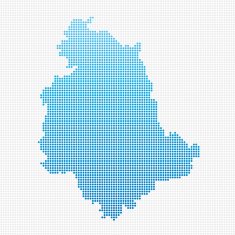 Italy Regions Umbria Map Blue Dot Pattern