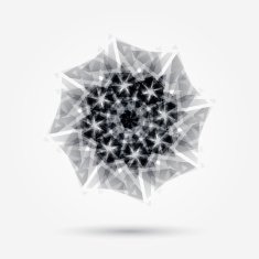 abstract black and white icon for design