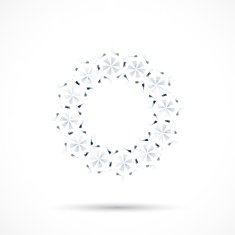 abstract black and white icon for design N2
