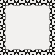 Paper with black and white frame geometric pattern N5