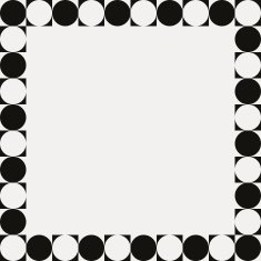 Paper with black and white frame geometric pattern N7