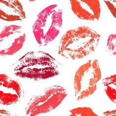 Seamless pattern print of lips