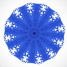 abstract blue round check pattern background