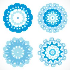 set of abstract color floral pattern for design N5