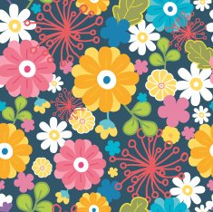 Vibrant kimono oriental seamless pattern N2