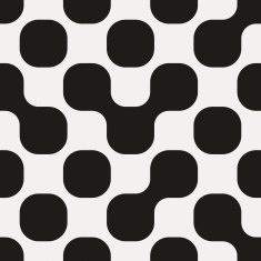 Seamless modern geometric design on white paper N15