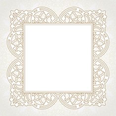 Vector lace frame in Eastern style