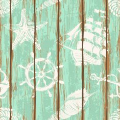 Boards of ship deck seamless pattern N3