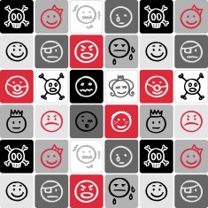 Faces checked pattern