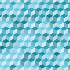 Lake Geometric Cube Hexagon Pattern