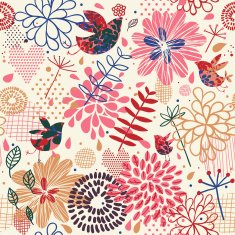 Birds in flowers N4