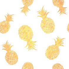 Geometric seamless pattern with pineapples