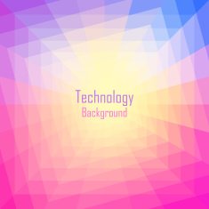 Abstract Colorful Geometric Tunnel Background