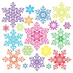 colorful snowflake collection