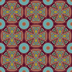 Crosses and circles (Seamless Celtic knot tapestry variation n&deg; 1)