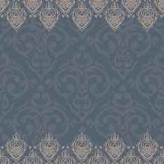 Vector seamless baroque damask luxury background N4