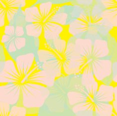 Seamless Soft Hibiscus Pattern