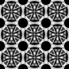 Celtic crosses and circles (Seamless knot variation n&deg; 5)
