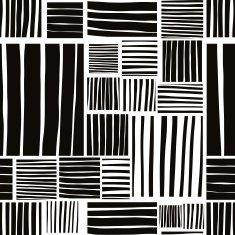Patched lines seamless pattern black and white vector backdrop