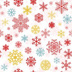 Christmas seamless pattern from snowflakes