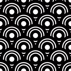 Seamless black and white geometric vector background simple