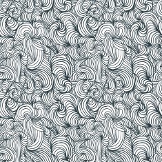 Curly lines seamless pattern