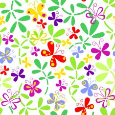 seamless floral pattern with butterflies N5