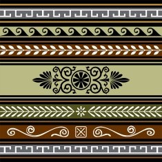Set of geometric borders