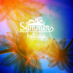 Palm Tree Sunset typography poster