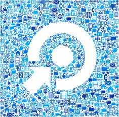 Selection Arrow on vector technology pattern Background
