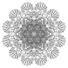 Vector round ornament N5