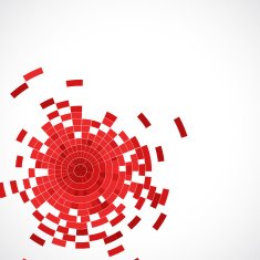 abstract red circle technology check pattern background