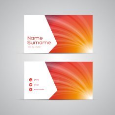 Modern Business-Card Set vector red