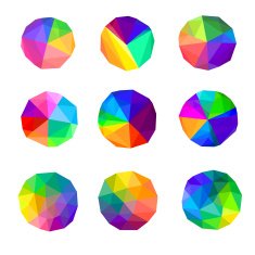 Polygonal Abstracts Set