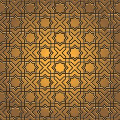 Golden arabic pattern