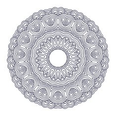 Contemporary doily round lace floral pattern