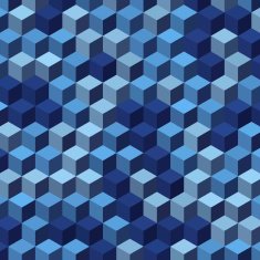 Rain Geometric Cube Hexagon Pattern