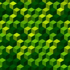 Forest Geometric Cube Hexagon Pattern