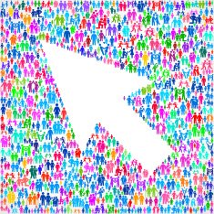Cursor on vector family pattern Background N2