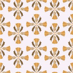 Stencil Style Scottish Thistle Seamless Pattern N3