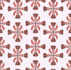 Stencil Style Scottish Thistle Seamless Pattern N4
